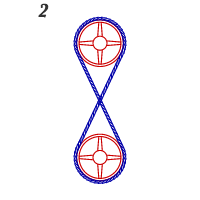 2, Pulleys and Crossed Belt